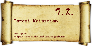Tarcsi Krisztián névjegykártya